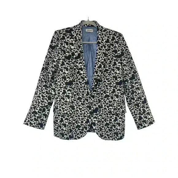 Zadig & Voltaire Heart Print Viking Jac Coeur Blazer Jacket Size 36 US Small - Picture 3 of 9